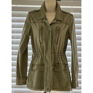 Billabong 1973 Military Style Jacket Army Green 100% Cotton M